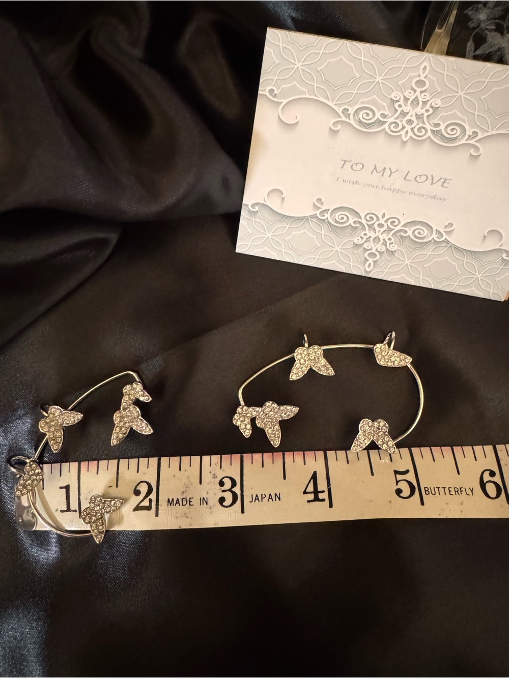 Sparkling Butterfly Earring Cuffs - Picture 9 of 12